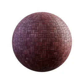 Red concrete pavement